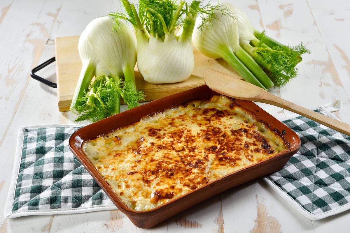 Baked fennel with cheese