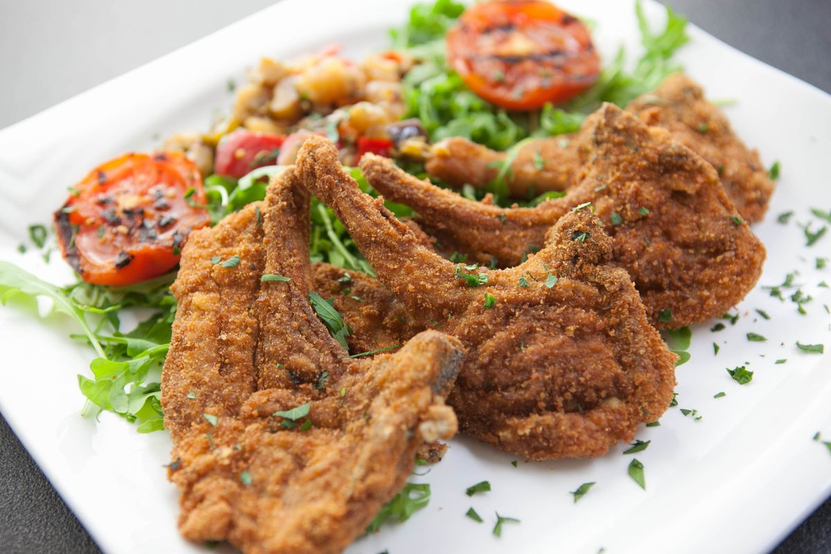 Fried lamb chops