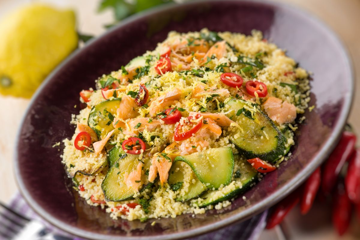 couscous with zucchini and tuna